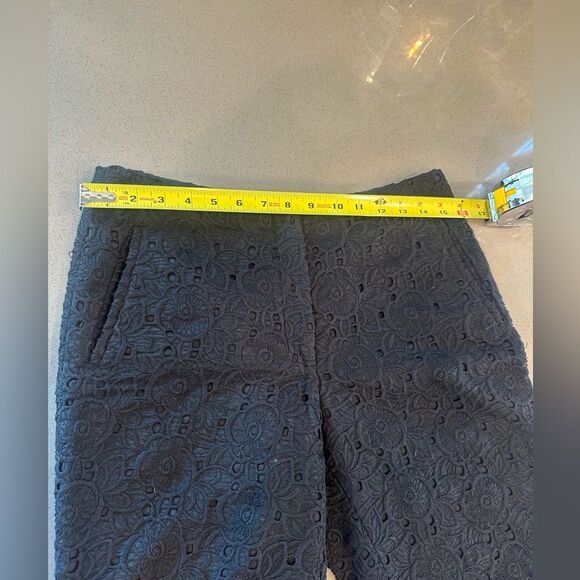 Elie Tahari Women's Black Floral Embroidered Lace Overlay Melissa Pants Size 4 - Picture 10 of 14